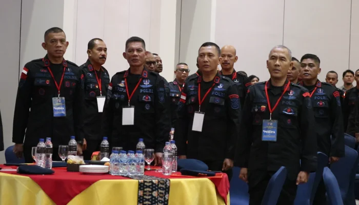 Peserta Rapat Kerja Teknis (Rakernis) Tahun Anggaran 2025, dalam rangka peran Satbrimob Polda Papua 