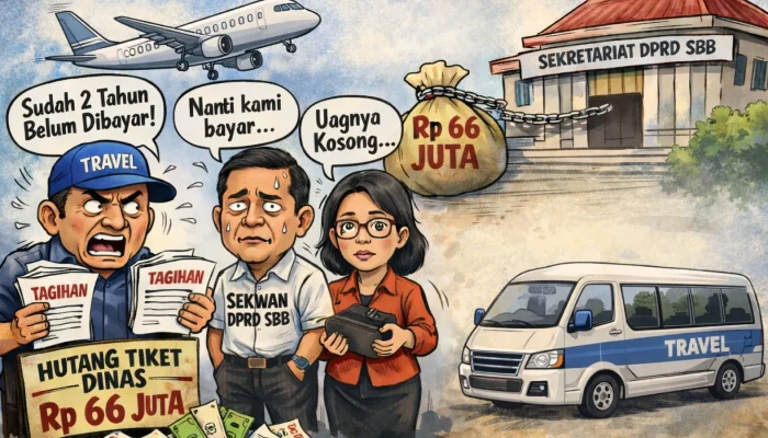 Travel Tagih Hutang Tiket DPRD SBB Rp66 Juta, Sekwan Diminta Segera Lunasi