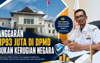Inspektorat SBB Klarifikasi Isu Selisih Anggaran Rp93 Juta di DPMD: Bukan Kerugian Negara