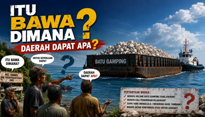 Kemana Ratusan Ton Batu Gamping Taniwel Dibawa? Kontribusi ke PAD Masih Gelap